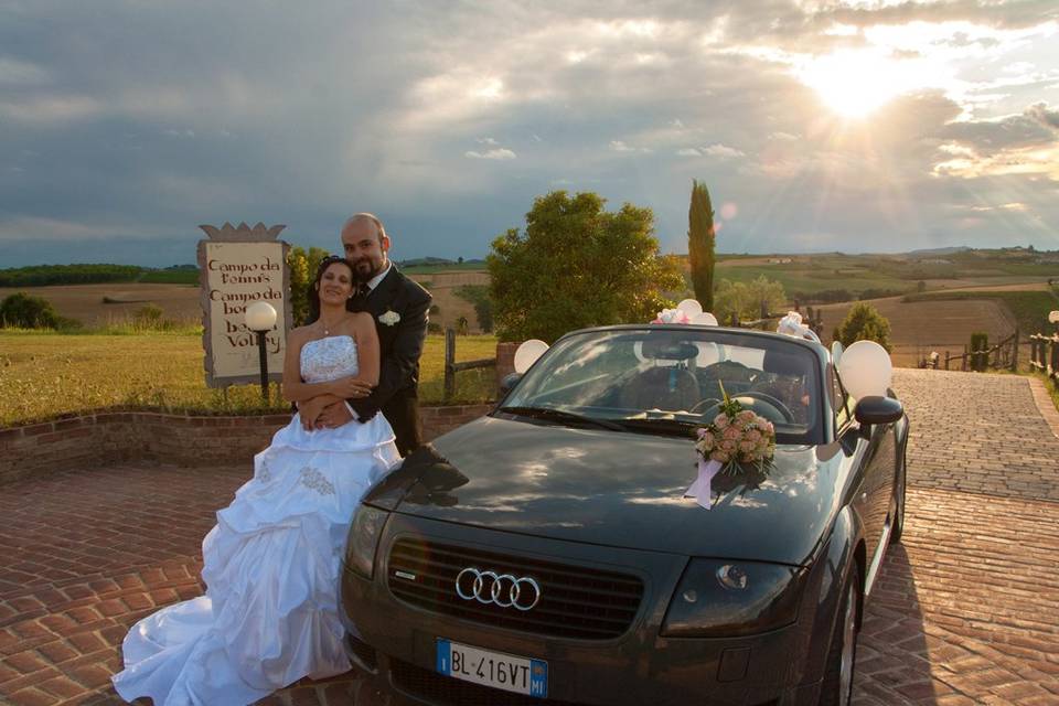 Sposa in auto