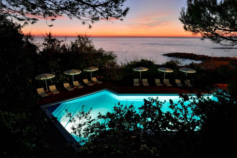 Pool at night