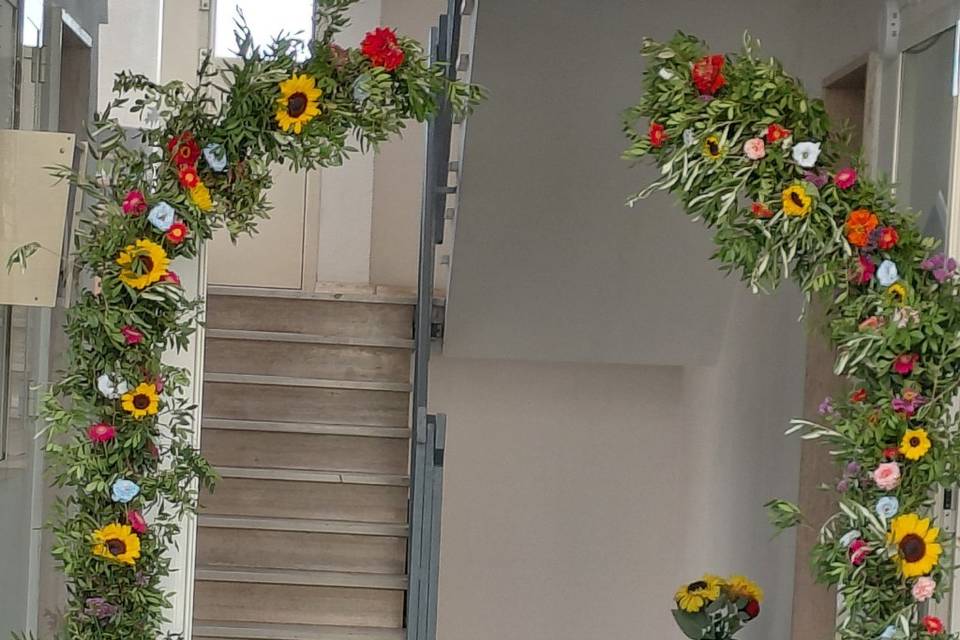 Arco colorato casa sposa