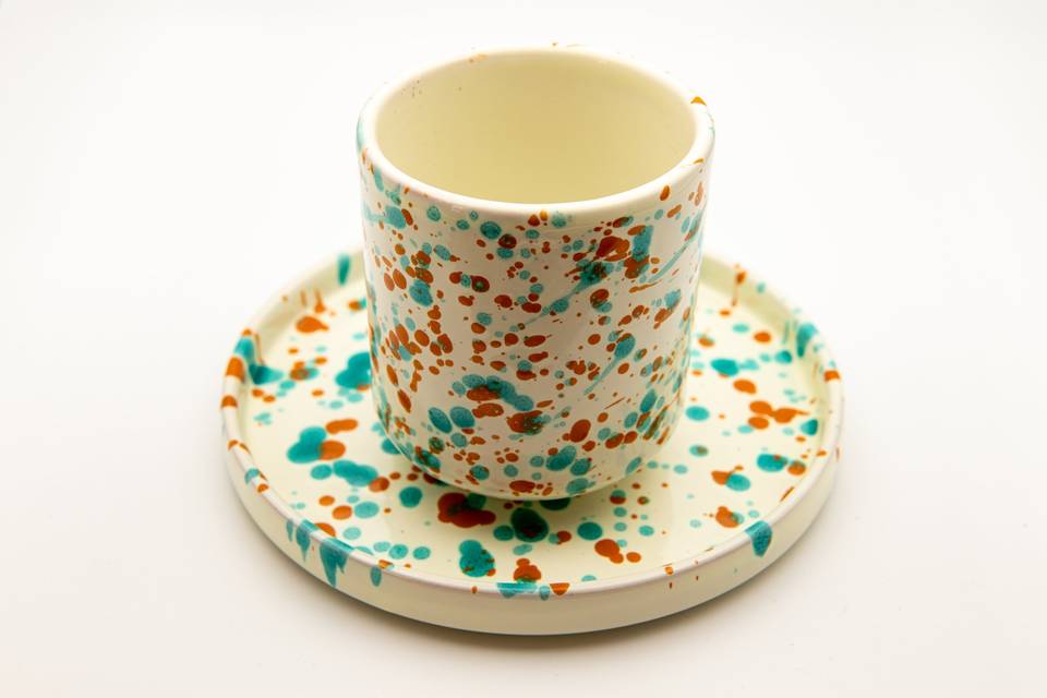 Tazza puntinata artigianale