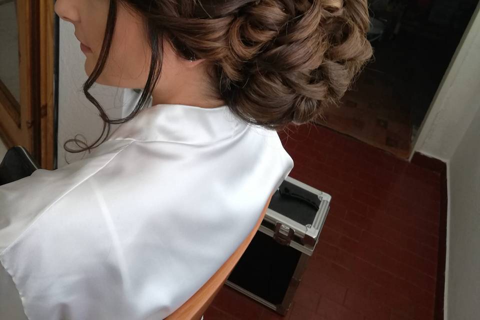 Chignon lavorato a ciocche