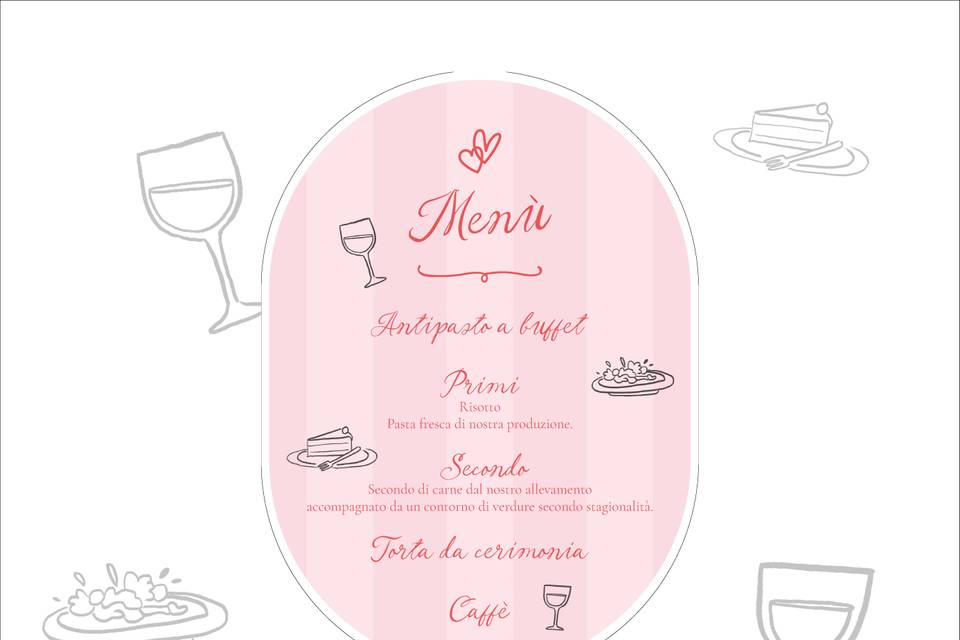 Menu con elementi illustrati