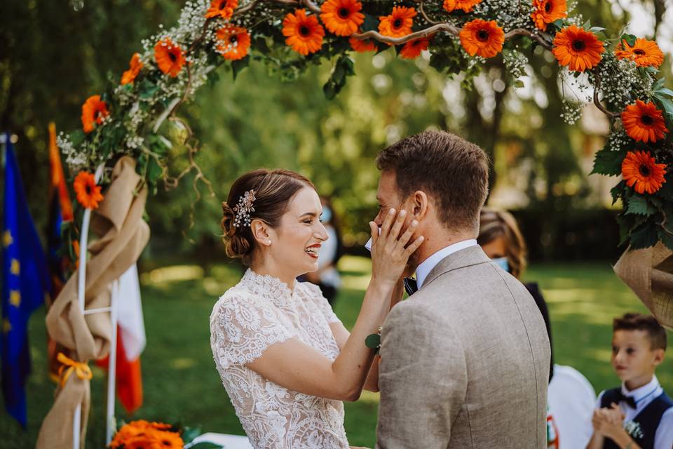 Uscita sposa da casa