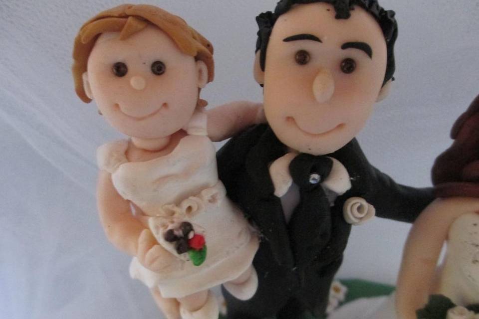 Cake topper artigianale gatti