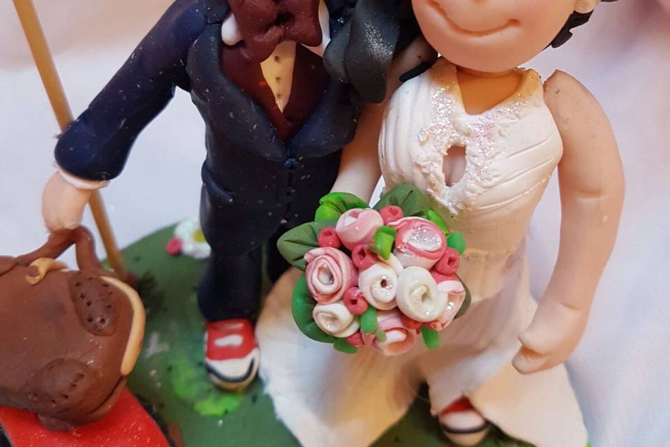 Cake topper in pasta sintetica