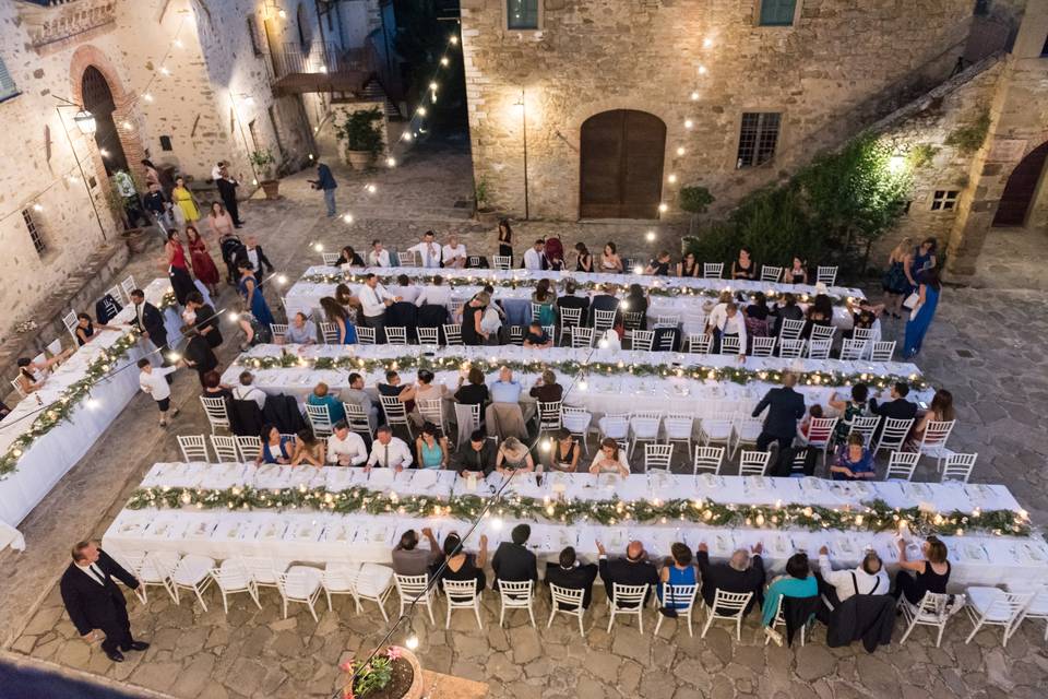 La cena in piazza