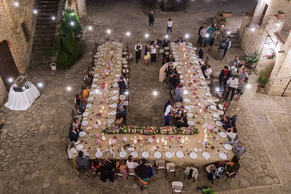 La cena nella piazza