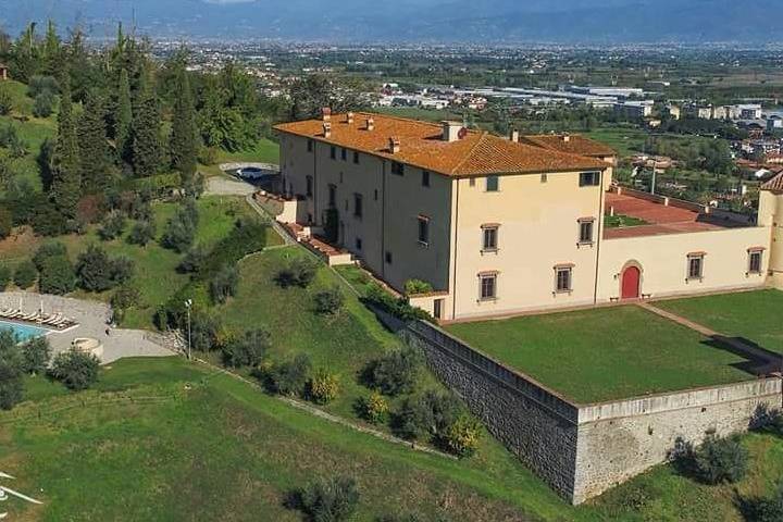 Vista verso Prato e Pistoia