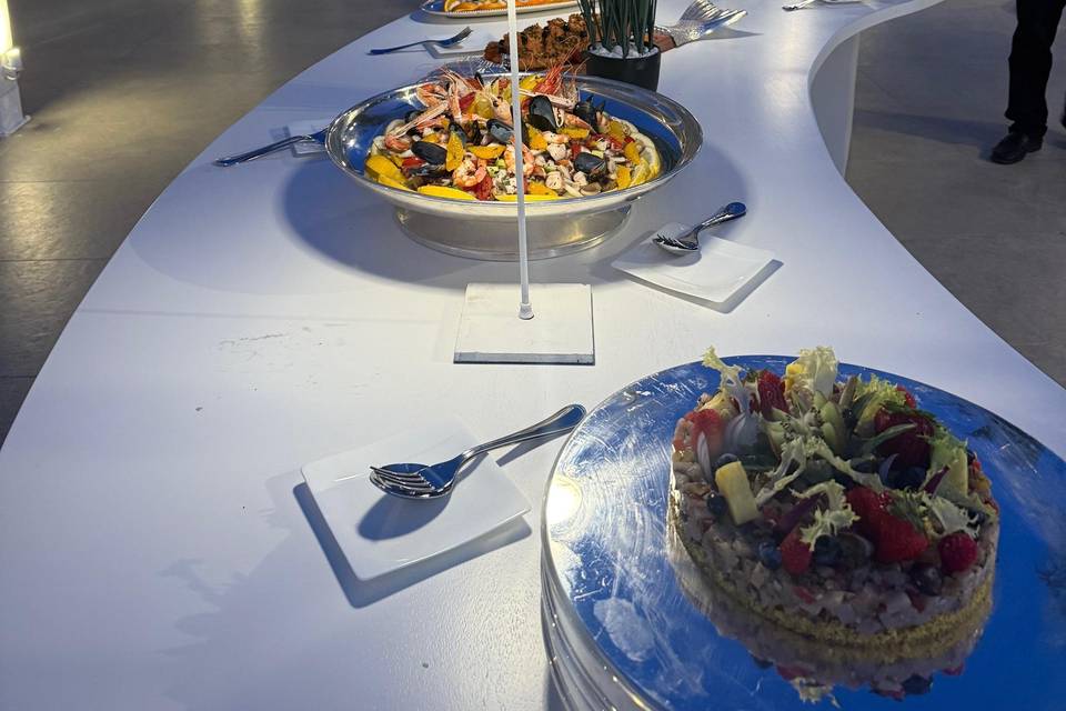 Zona antipasti scenografica