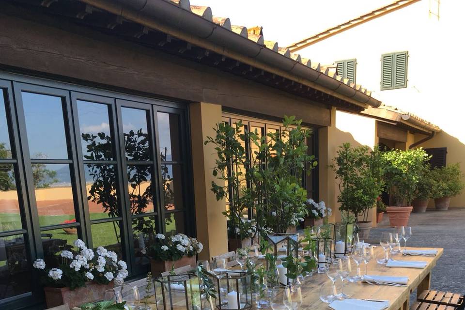 Cena privata giardino pozzo