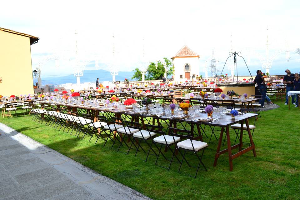 Cena giardino del pozzo