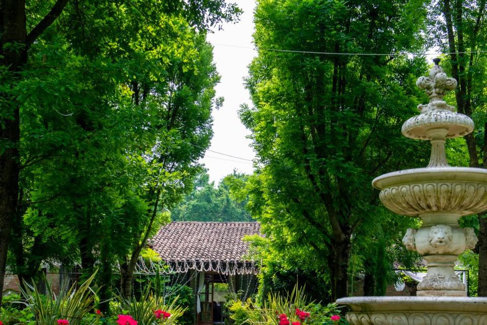 Il parco con fontana