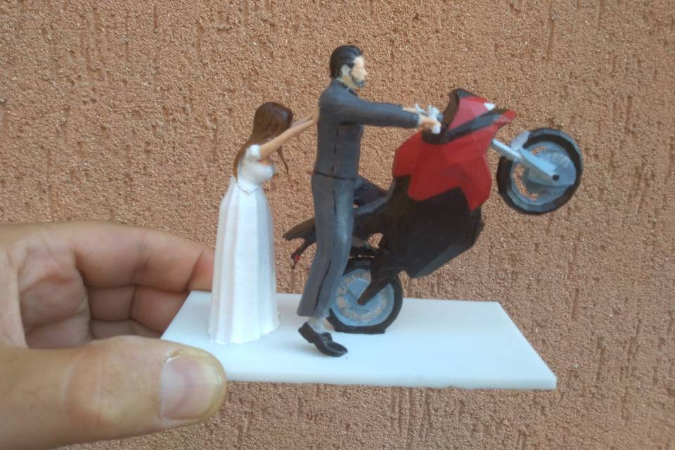 Cake topper 3d a colori