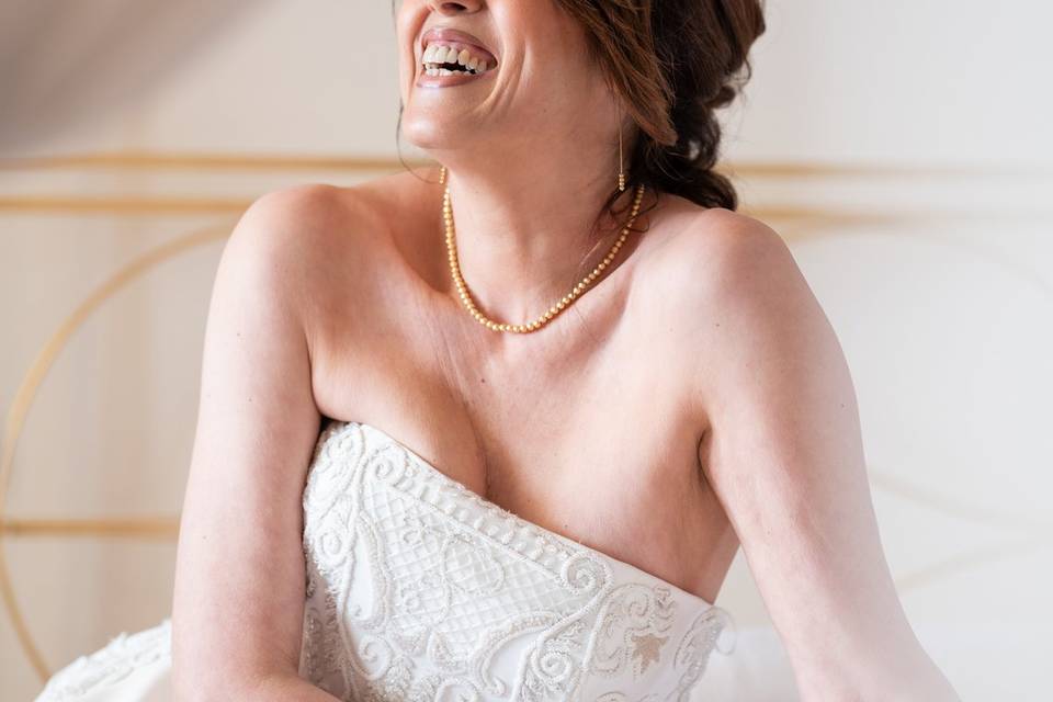 Sposa pronta per la cerimonia