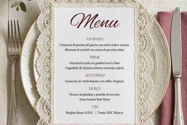 Menù Lace & Elegance
