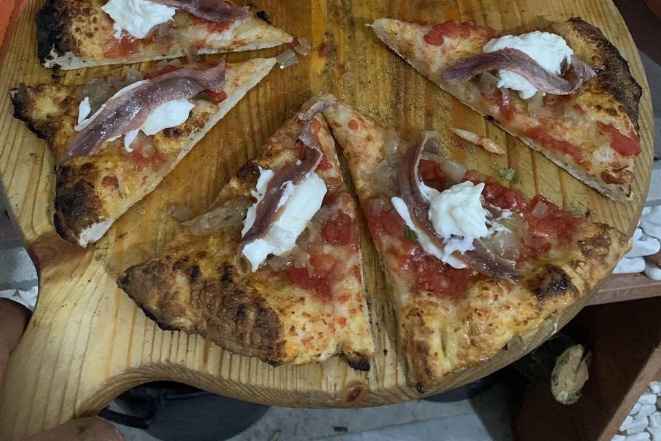 Pizza alici e ricotta