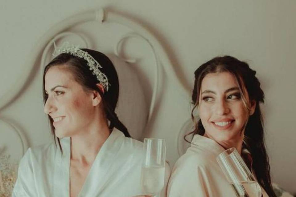 Makeup bride and Bridesmaids