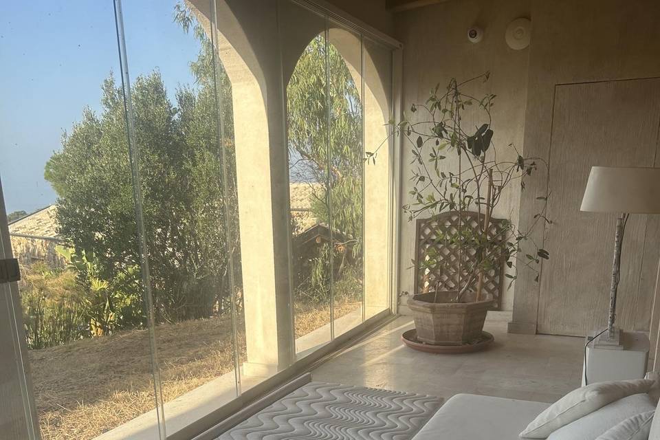 Il patio con vista