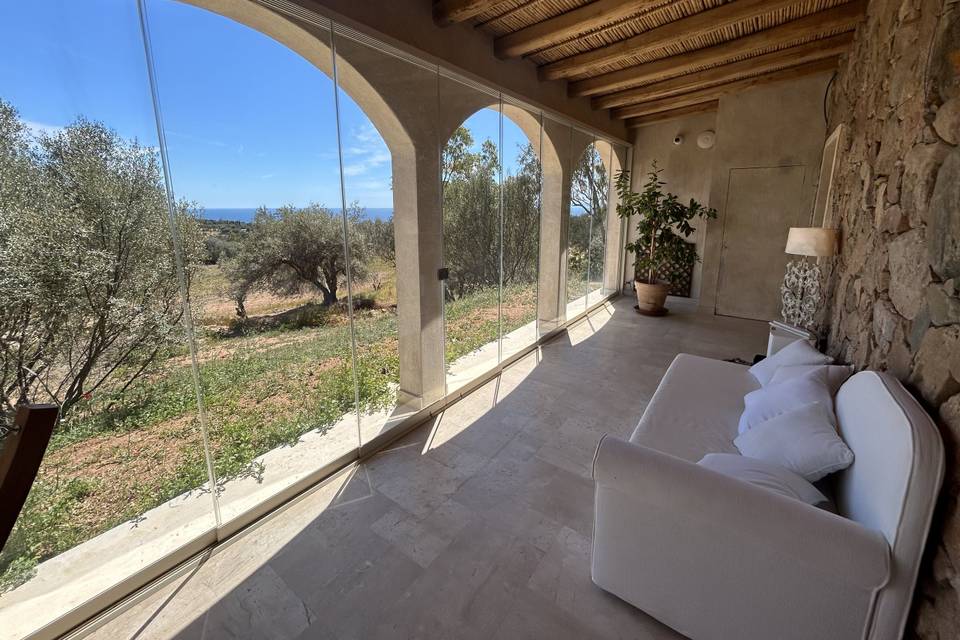 Il patio con vista