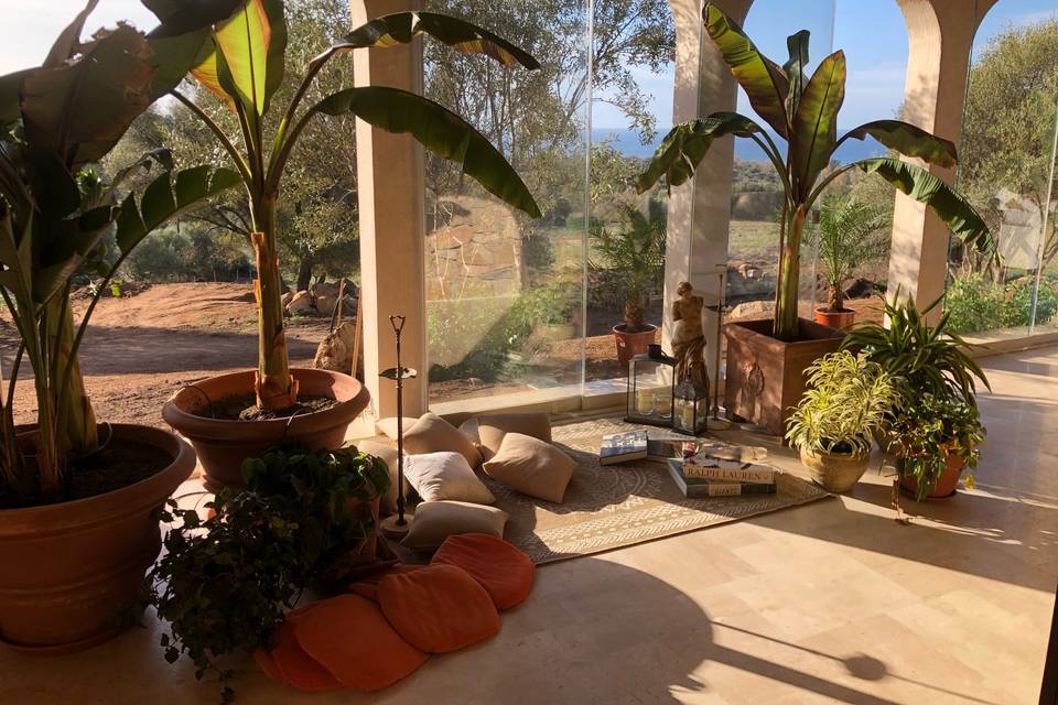 Il patio con vista