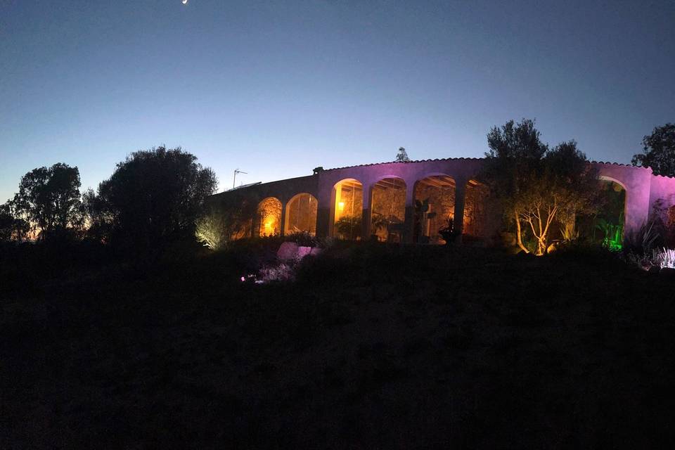 La villa by night