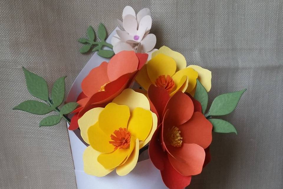 Fiori di carta in cono_2