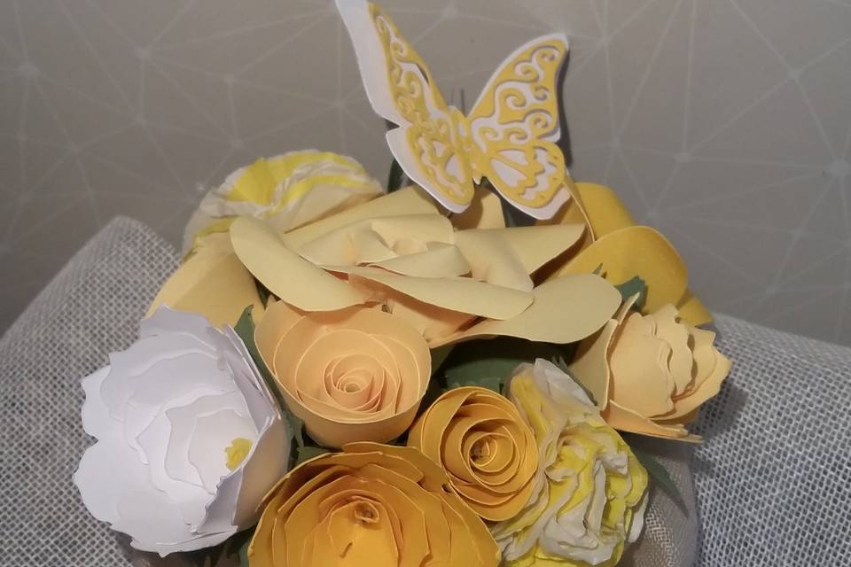 Bouquet carta giallo