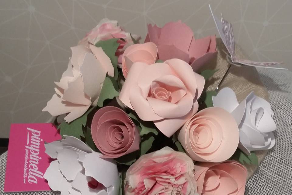 Bouquet carta rosa