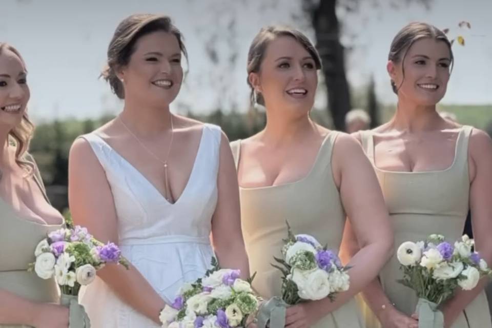 Sposa e damigelle