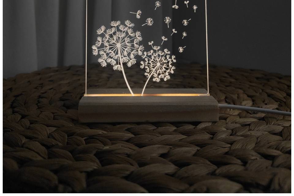 Lampada led con fiori