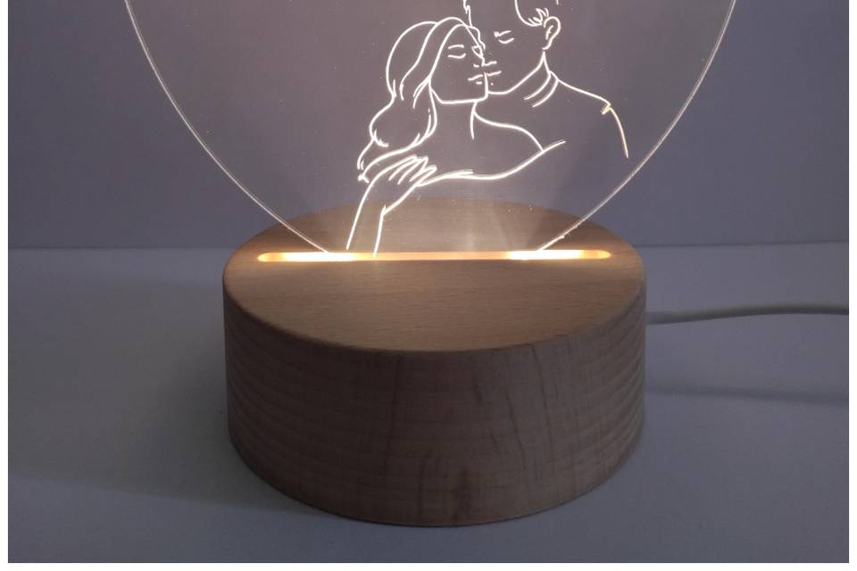Lampada led con sposi