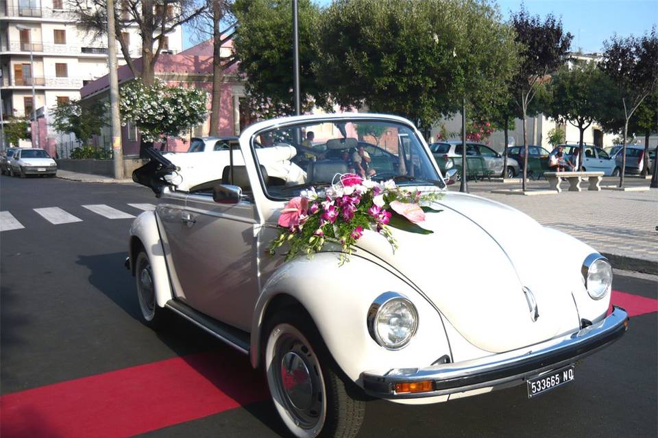 Maggiolino cabriolet bianco