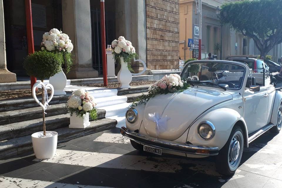 Maggiolino cabriolet bianco