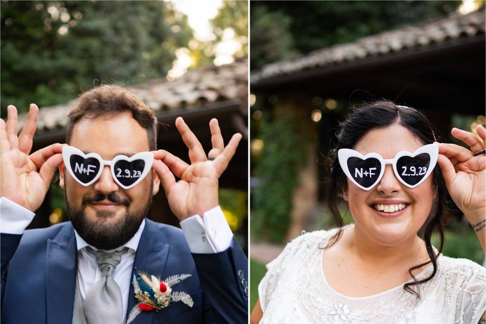 Sunglasses wedding trend