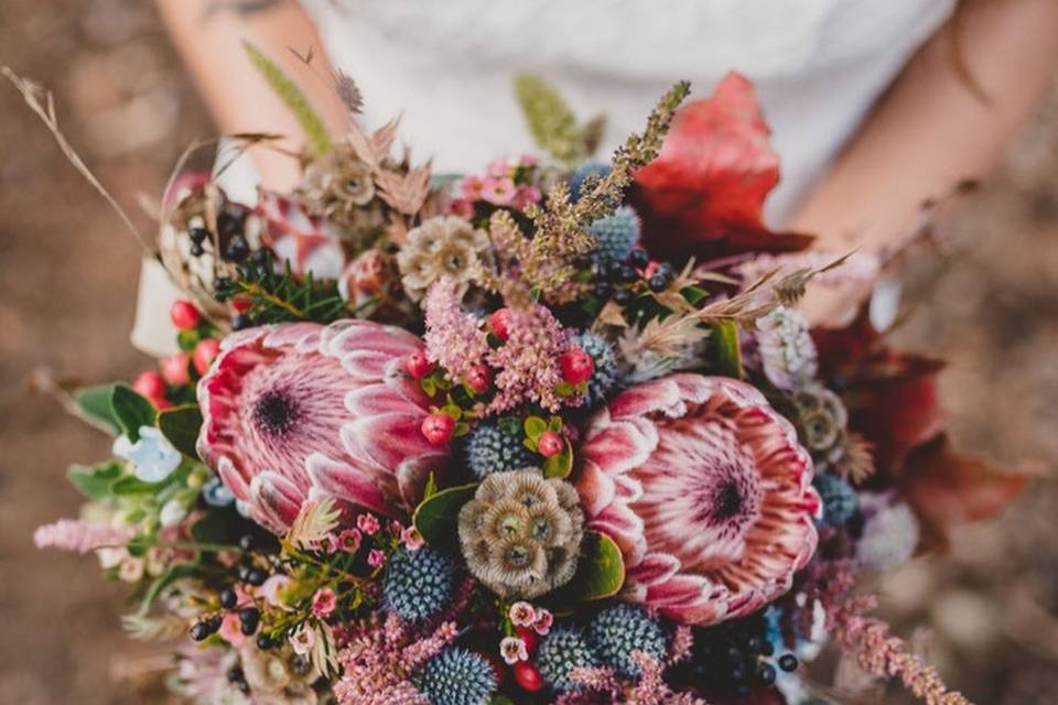 Bouquet protea