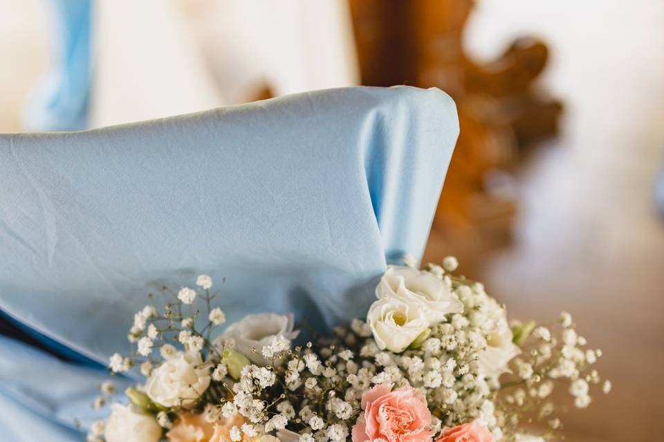 Bouquet sedie sposi