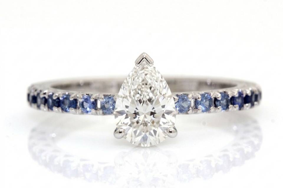 Anello Hokusai diamante a gocc