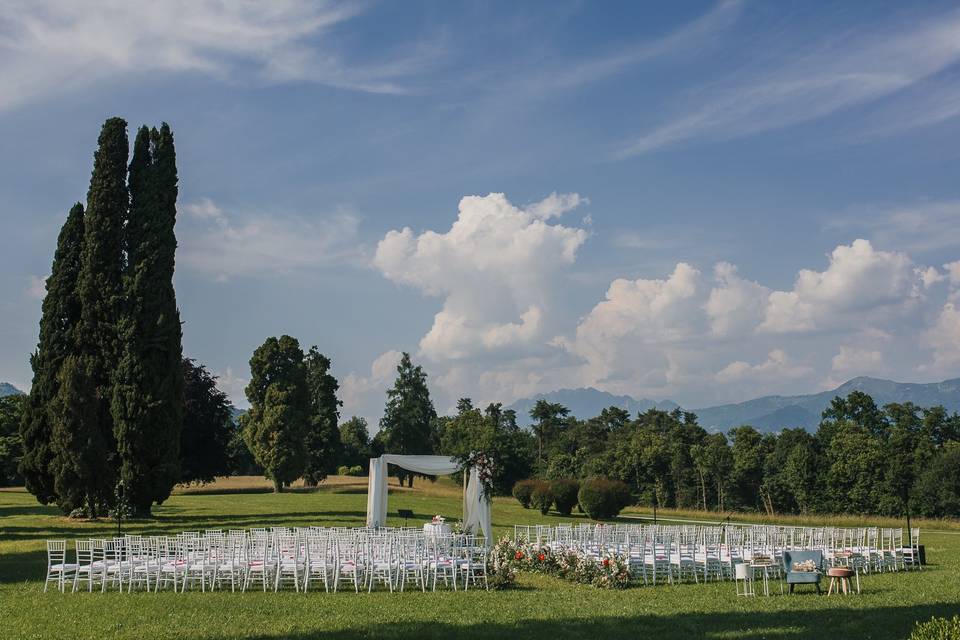 Sposa con allestimento