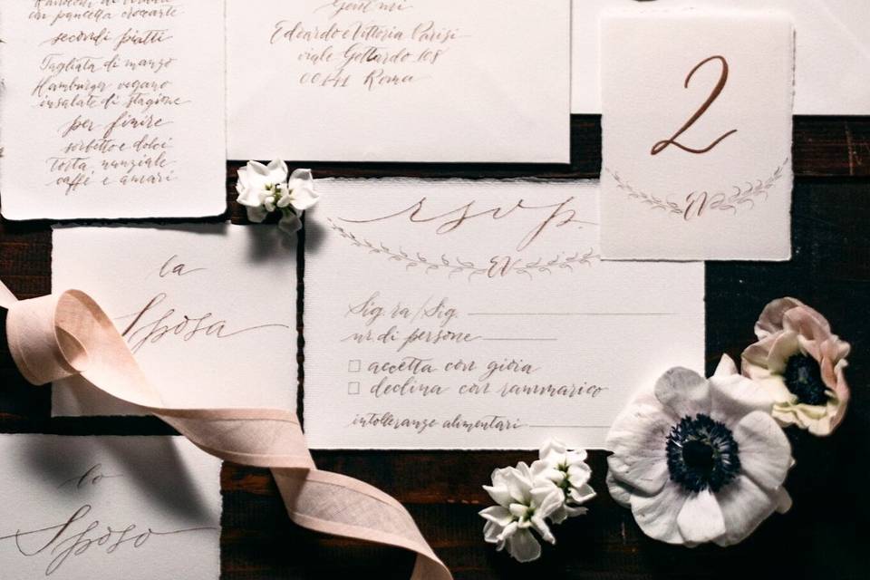 Calligraphy invitation