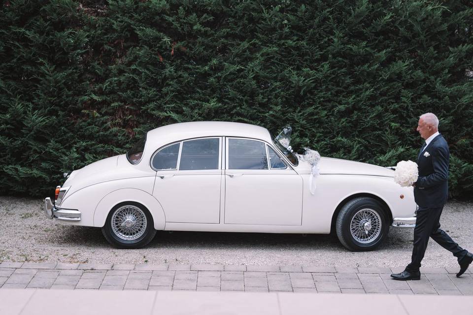 The bride's car