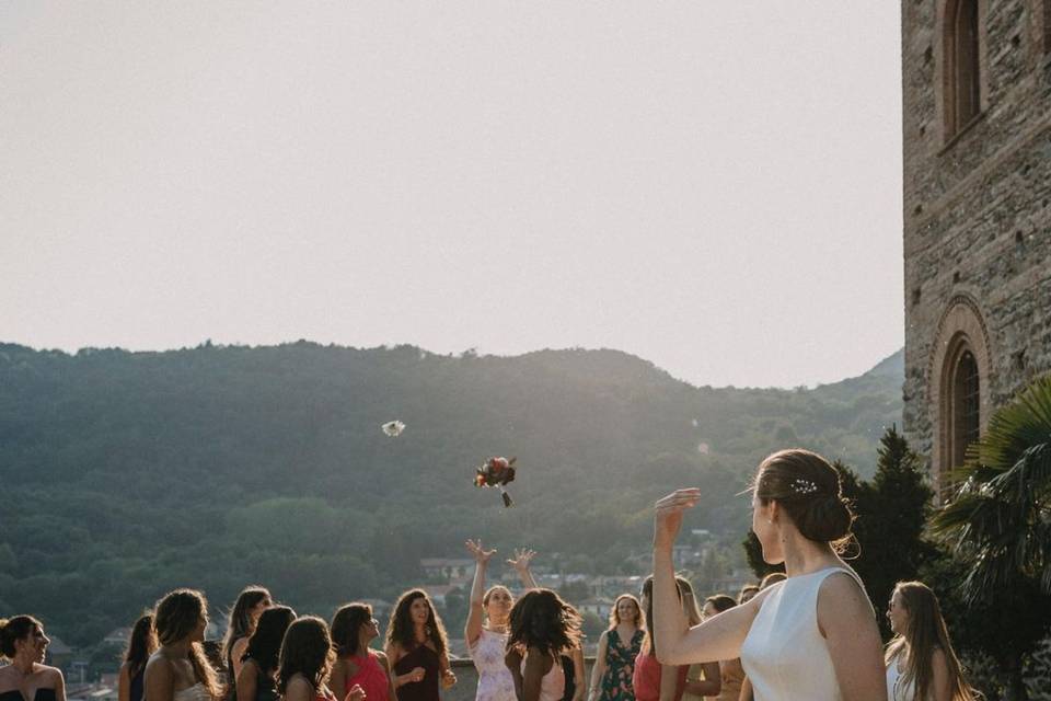 Lancio del bouquet