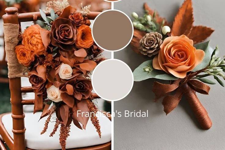 Rustic fall wedding palette