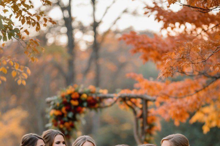 Dresses damigelle Fall Wedding