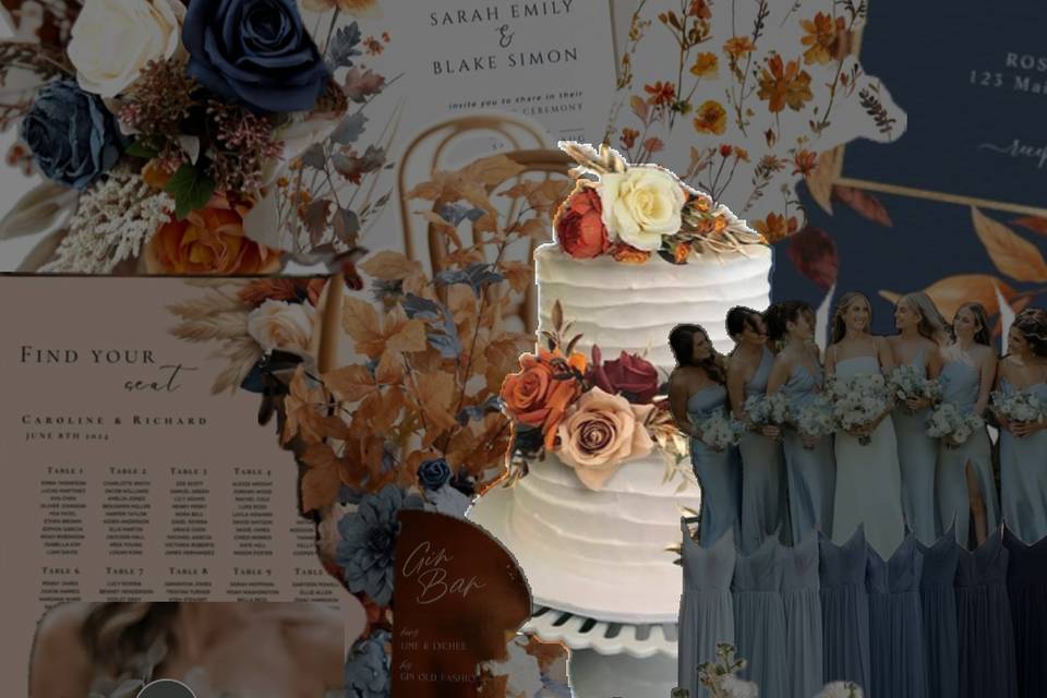 Fall wedding colour palette