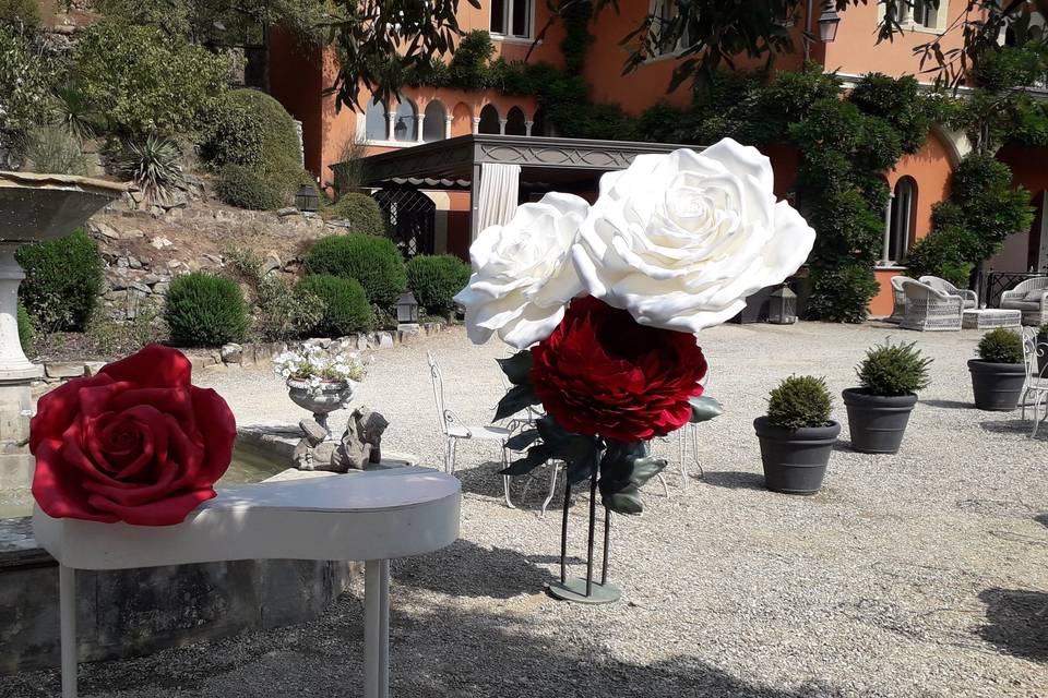 Composizione giardino villa