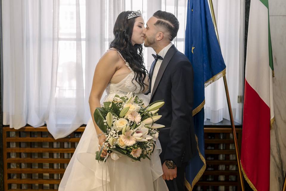 Il bacio dopo il si un momento