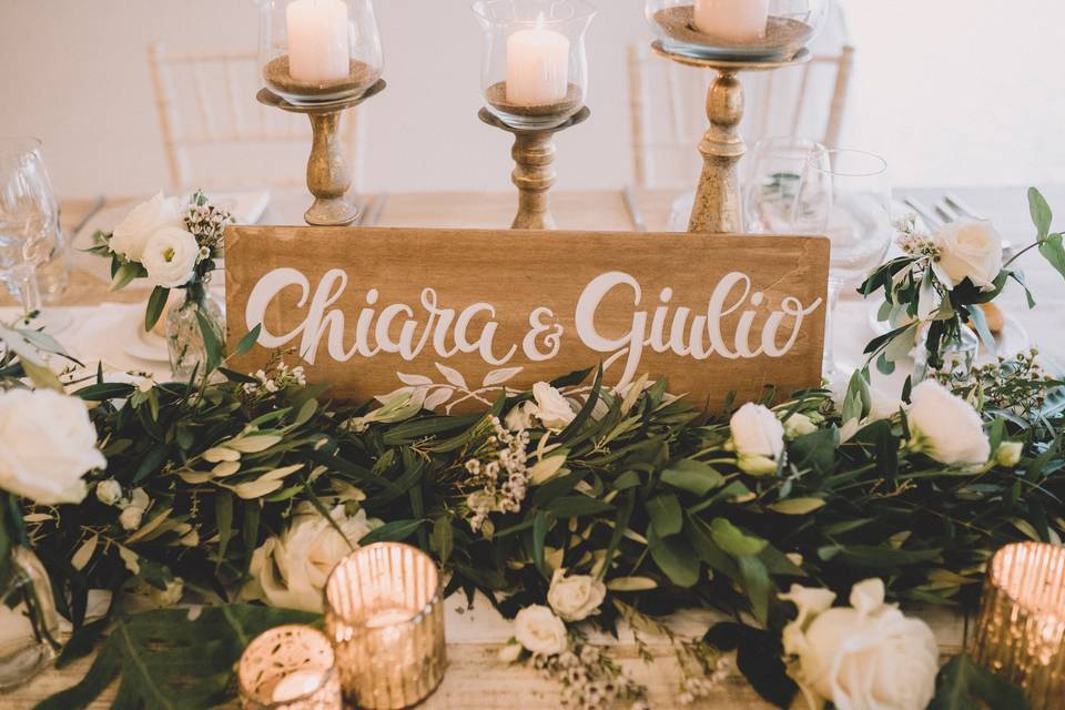 Allestimento matrimonio Chiara & Giulio