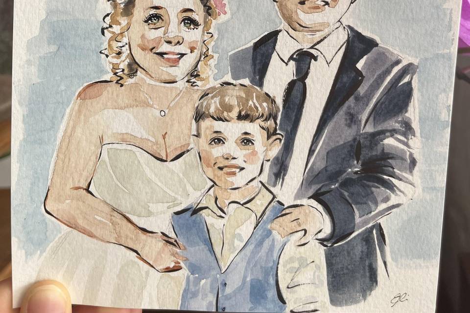 Ritratto omaggio per gli sposi