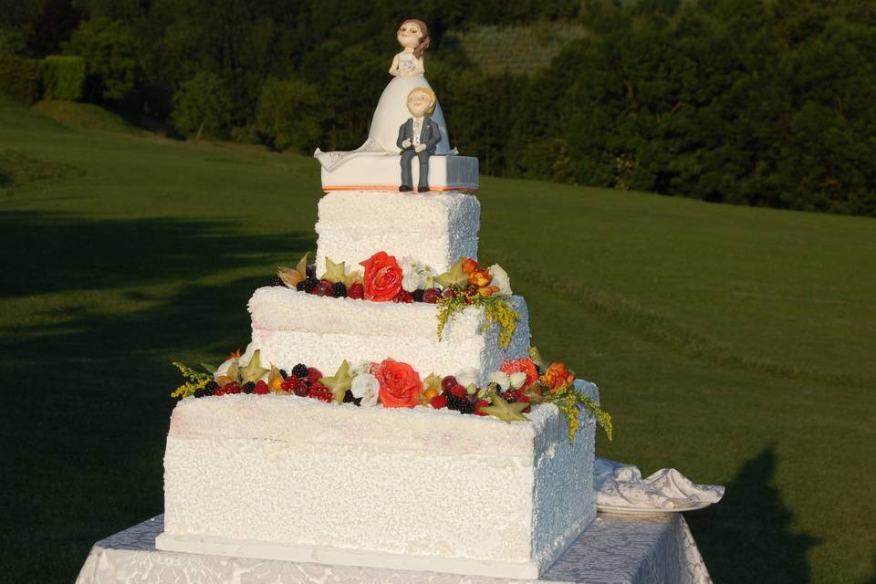 Wedding cake nel parco
