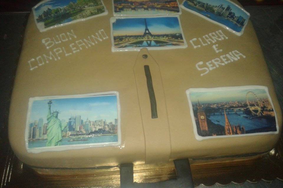 Torta tema viaggio